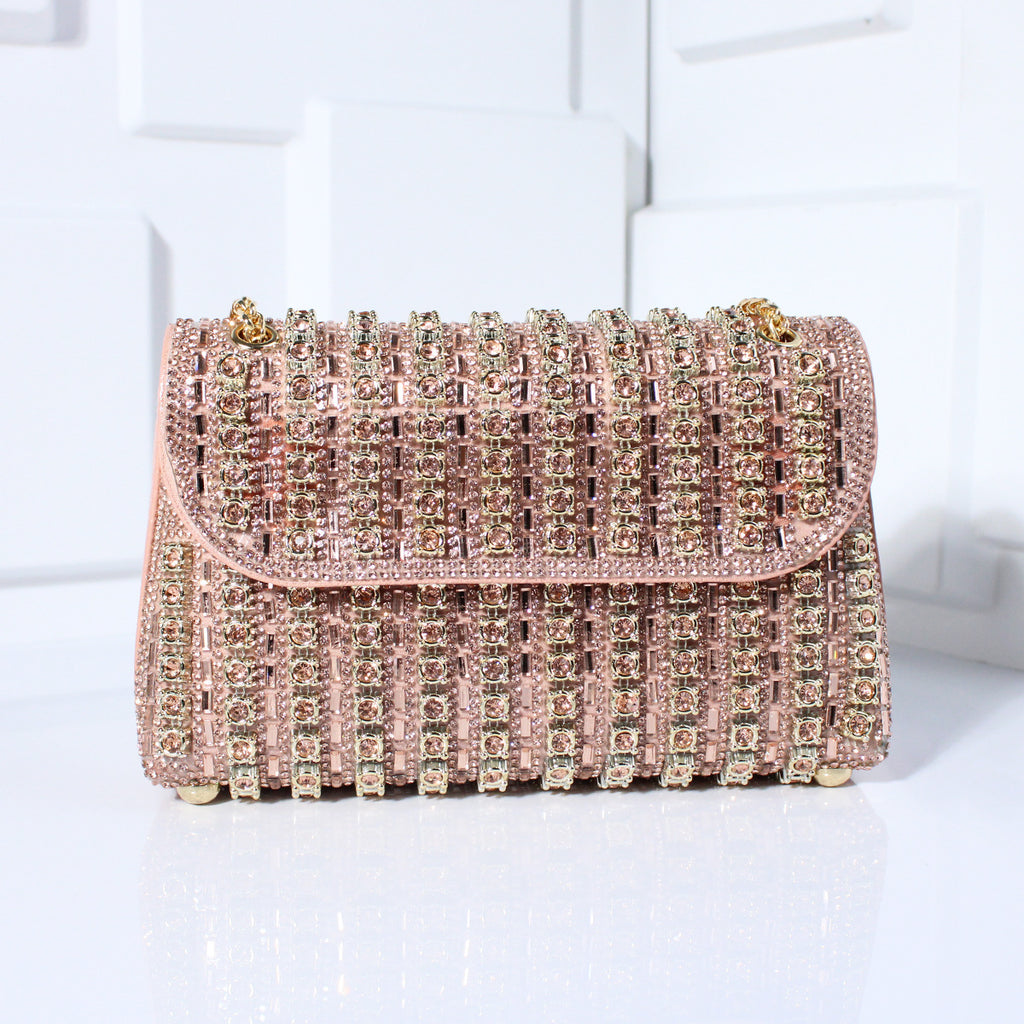 Fashion Diamond-Embedded Crossbody Dinner Bag with Hand Carrying