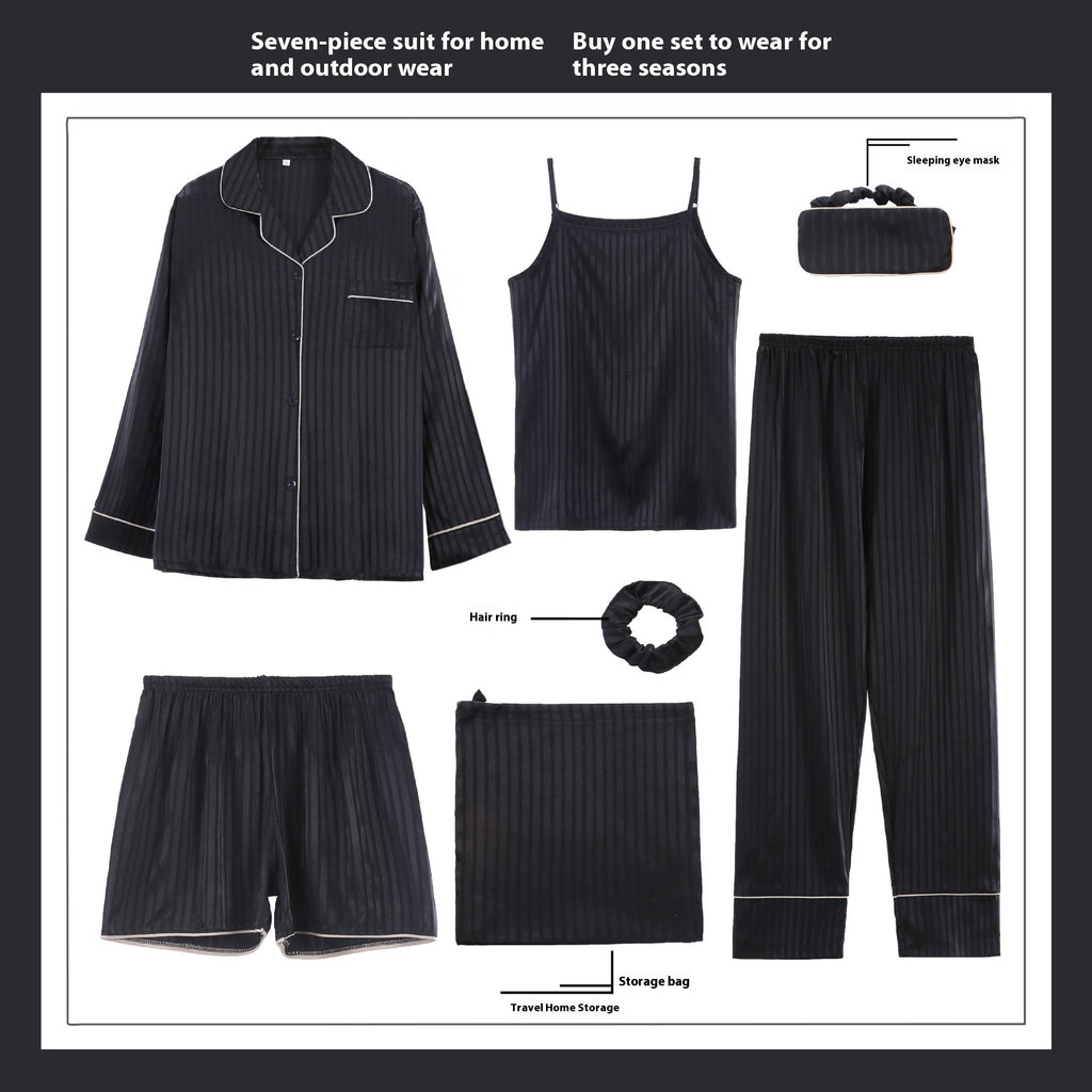 Ensemble de pyjama pour femme en rayonne douce à manches longues, tenue décontractée pour la maison