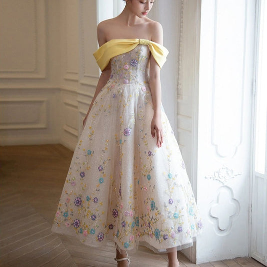 New Banquet Annual Meeting Evening Dress Ball Performance Costume