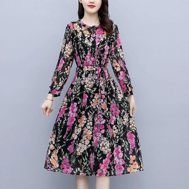 Chiffon Long Sleeve Dress