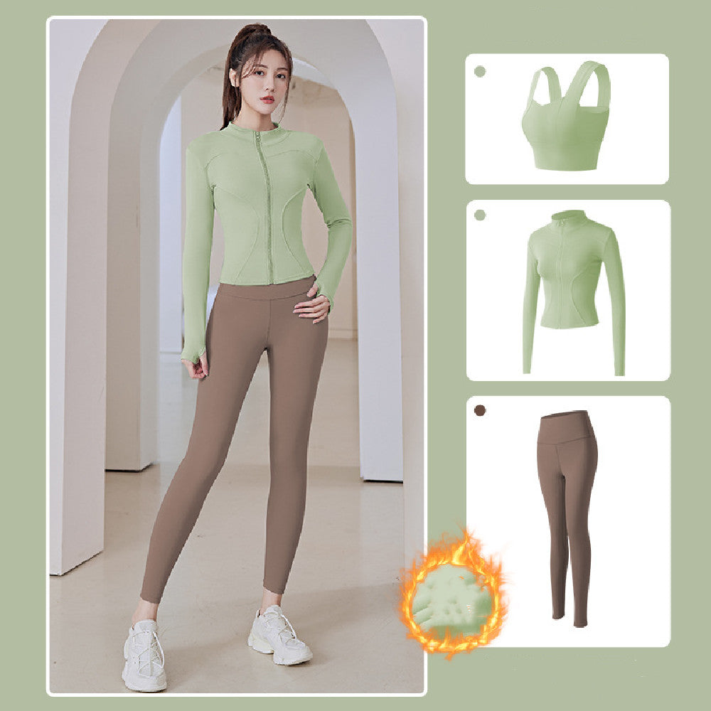 Combinaison de yoga en peluche tendance pour femme