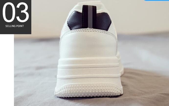 Women's Mesh Breathable Casual Sports Shoes Mid Heel