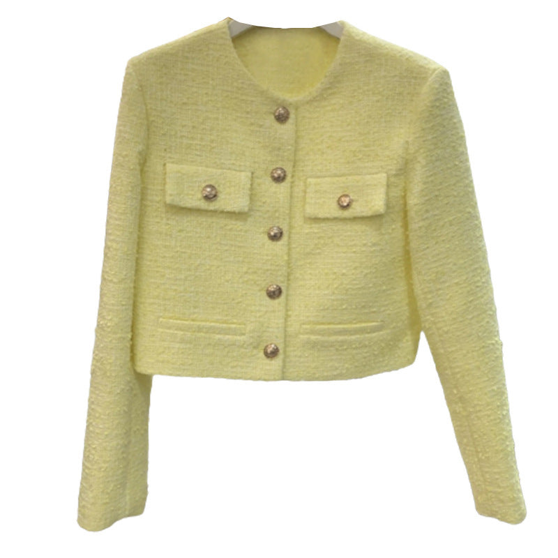 Little Fragrant Temperament French Ladies Tweed Blouse Women