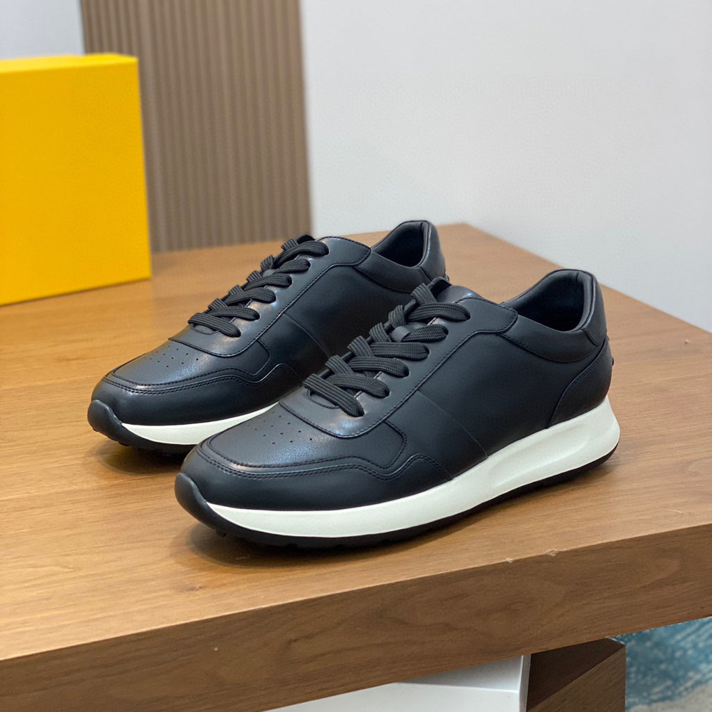 Women's Leather Lace-Up Business Casual Shoes Flat Heel