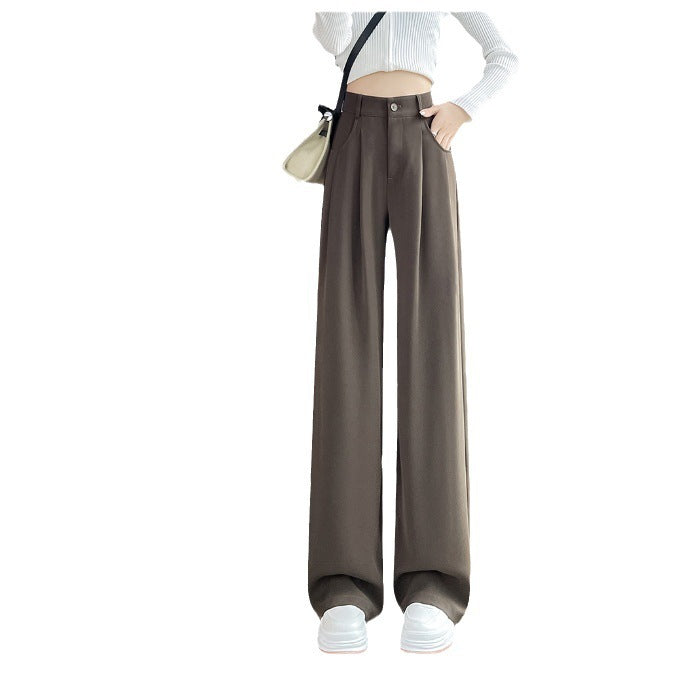 High Waist Straight Leg Suit Pants for Women