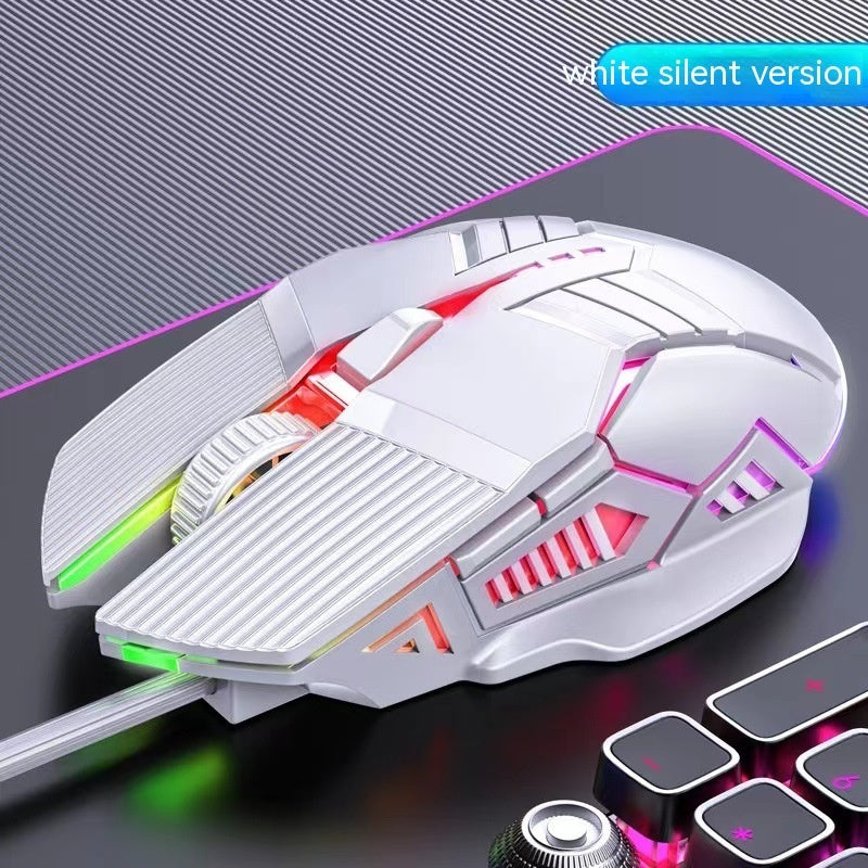 Wired 6D Colorful Luminous Mute E-Sports Gaming Mouse