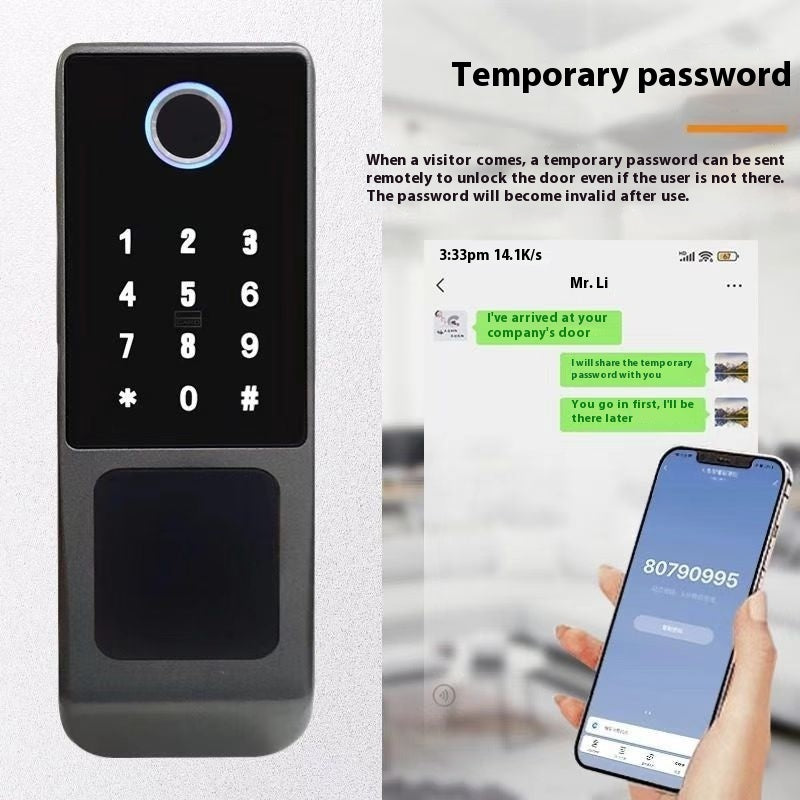 Smart Exterior Electronic Fingerprint Door Lock with Password & Remote Unlock