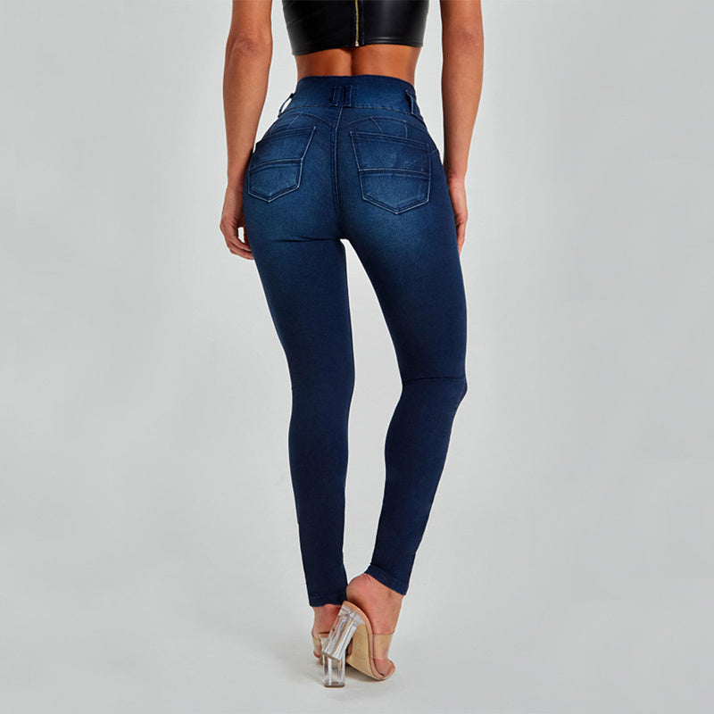 Jean Skinny Taille Haute Femme – Extensible, Sculptant et Rehausse Fesses