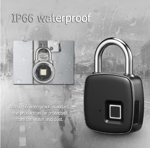 Smart Fingerprint Padlock Waterproof Anti-Theft Outdoor Door & Luggage Lock