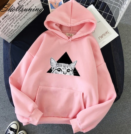 Sweat à Capuche en Polyester pour Femme avec Guide des Tailles M-XXL