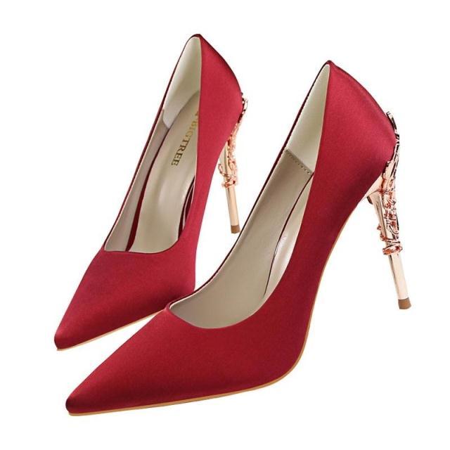 Chaussures de mariage élégantes à talon métallique imperméables 10 cm LAKESHI pour femmes