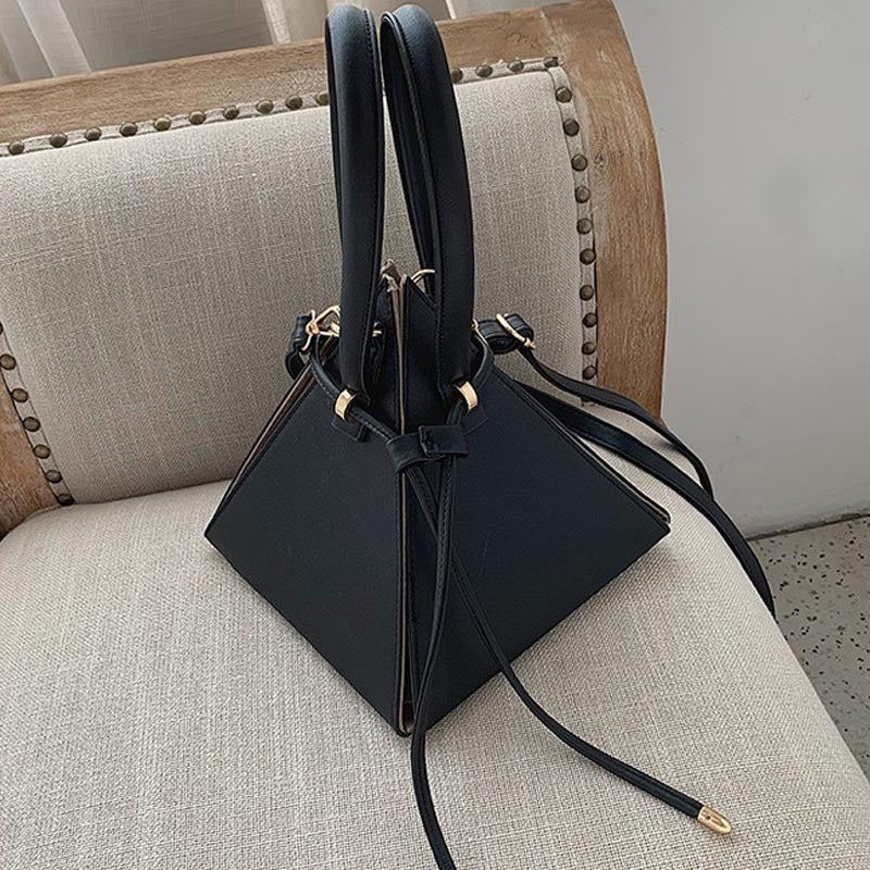 Fashion Mini Triangle Drawstring Shoulder Bag Diagonal Strap
