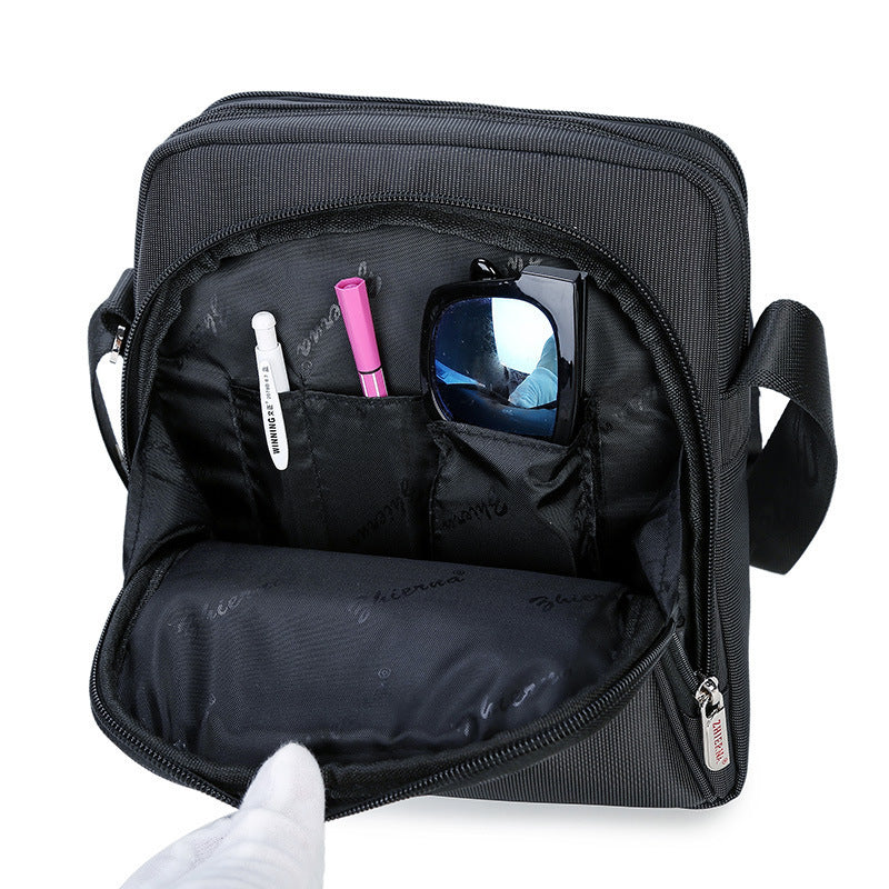 Sac bandoulière messager en toile Oxford pour homme, 10 pouces, taille moyenne