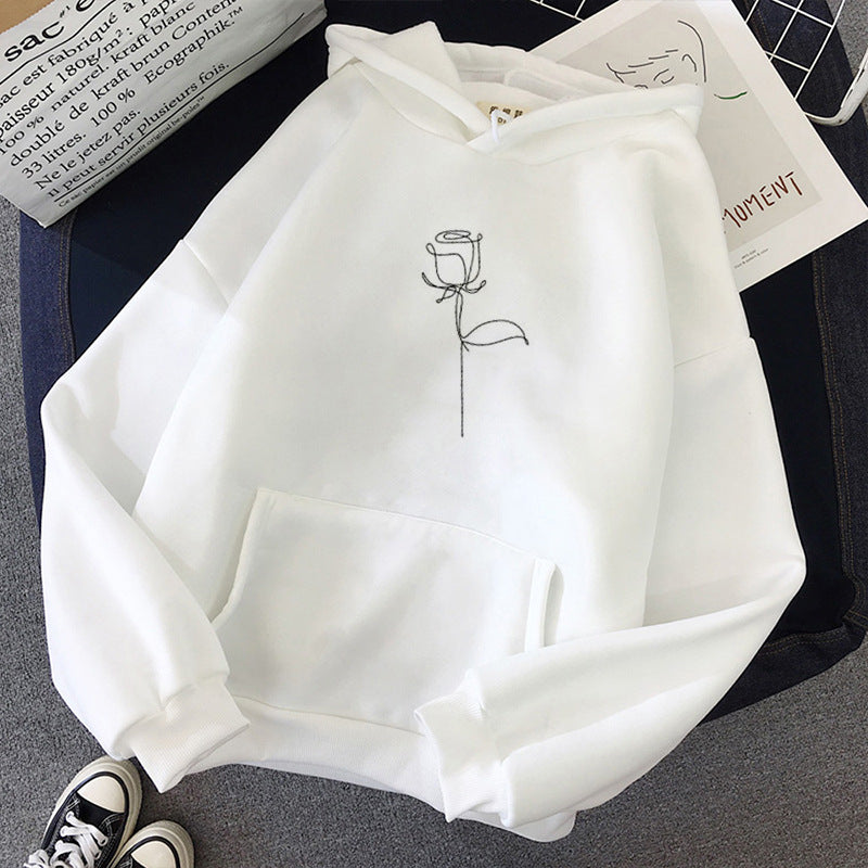 Rosane Rozendruk Cartoon Print Hooded Sweatshirt for Women