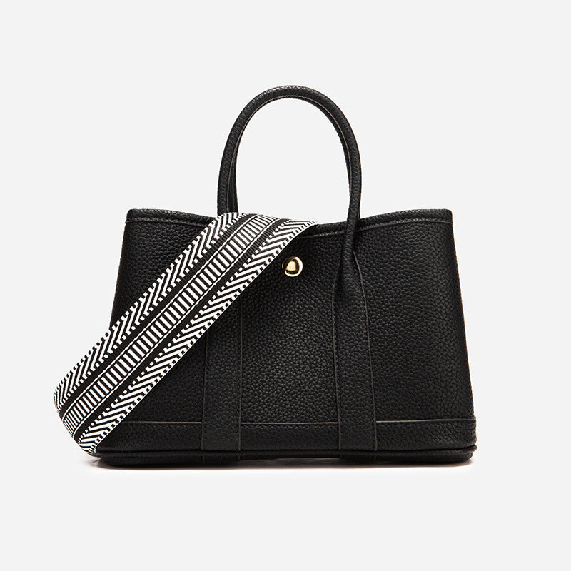 Large Capacity Bucket Bag with Wide Shoulder Strap