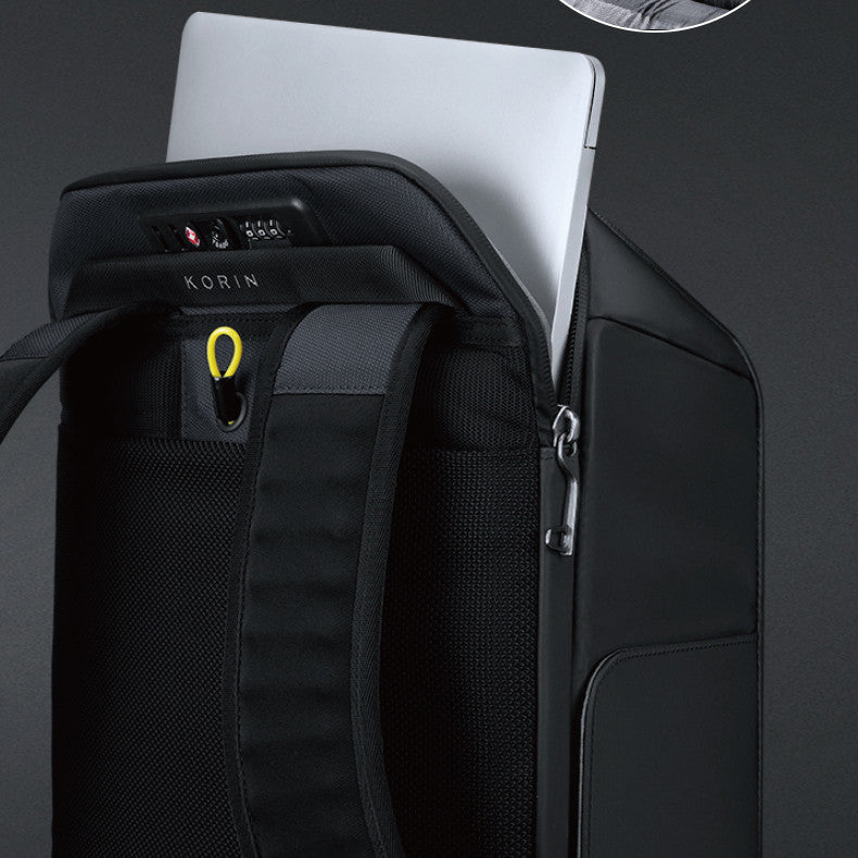 Men's Waterproof Anti-Theft Commuter Backpack 23L Polyester Fiber