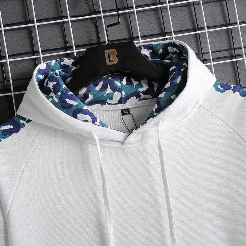 Men's hooded sweater plus fat plus size fat spring and autumn long-sleeved jacket