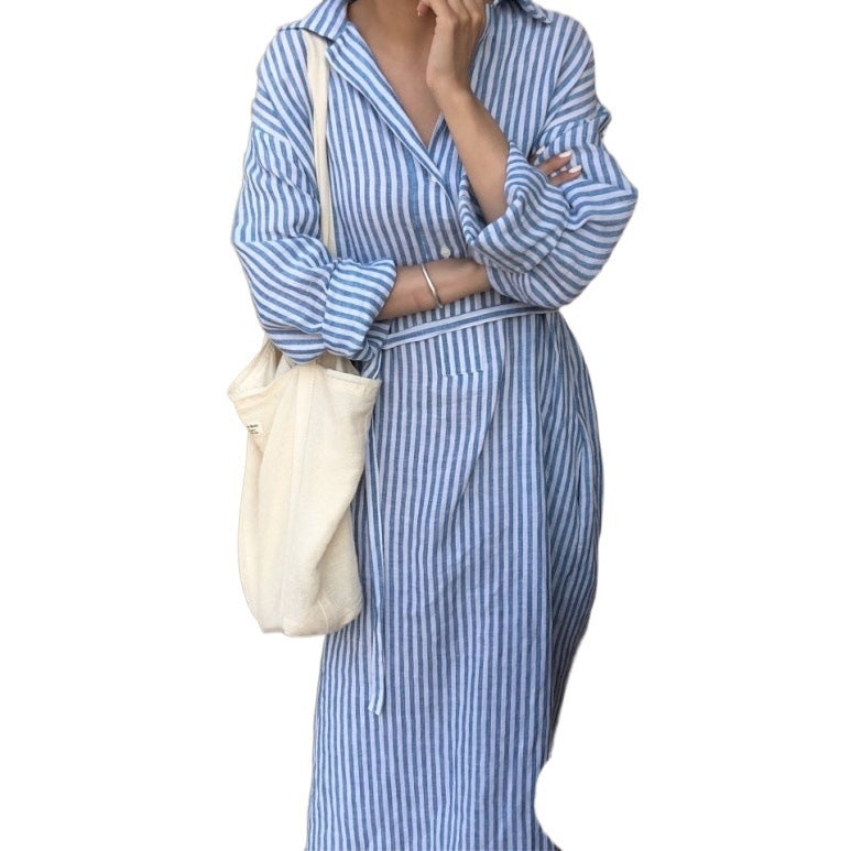 Striped Long Shirt Style Long Sleeve
