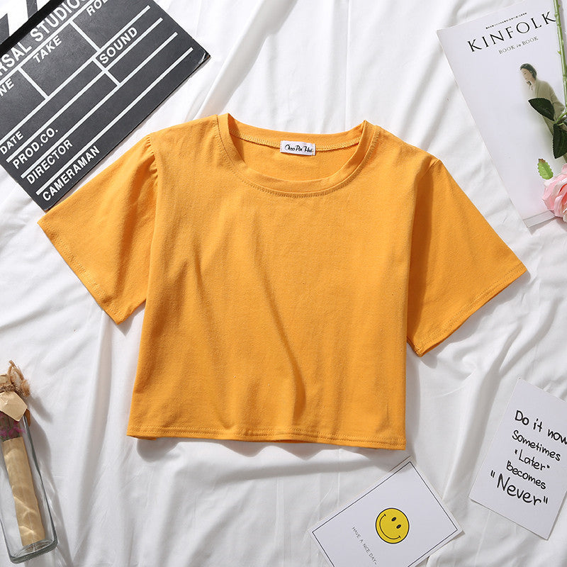 Cropped top white short t-shirt