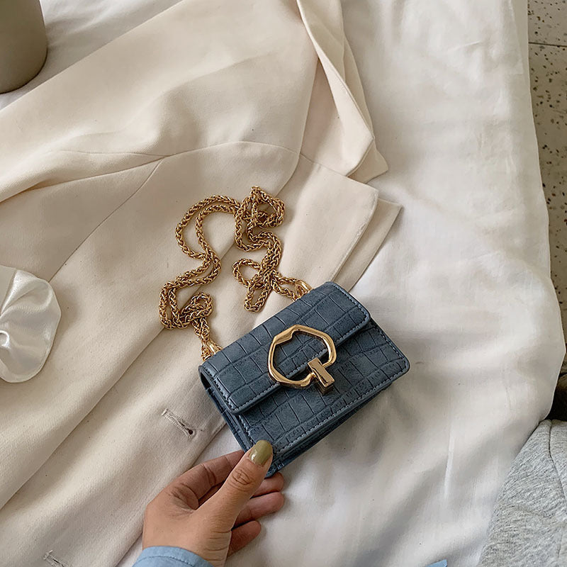 Western style one shoulder messenger small square bag