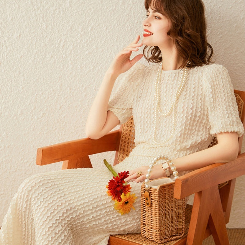 Summer Casual Set Women’s T-Shirt & Split Skirt Polyester