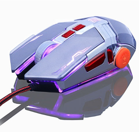 Souris Gaming Filaire Silencieuse avec 6 Boutons et Suivi Optique 3200 DPI