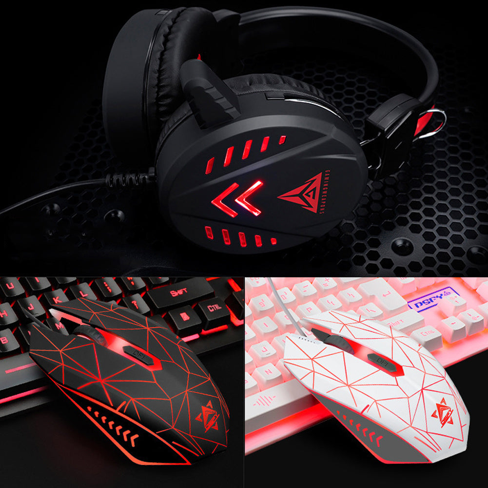 USB Wired Luminous Gaming Keyboard and Mouse Set with Backlight