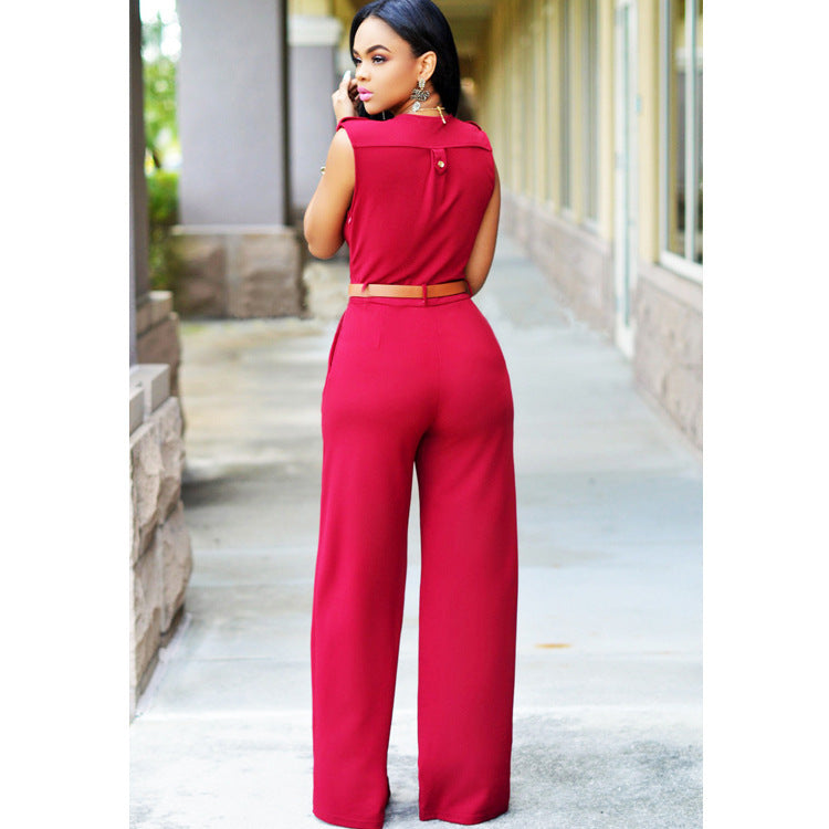 Women’s Fashion Polyester Cotton Jumpsuit Pants