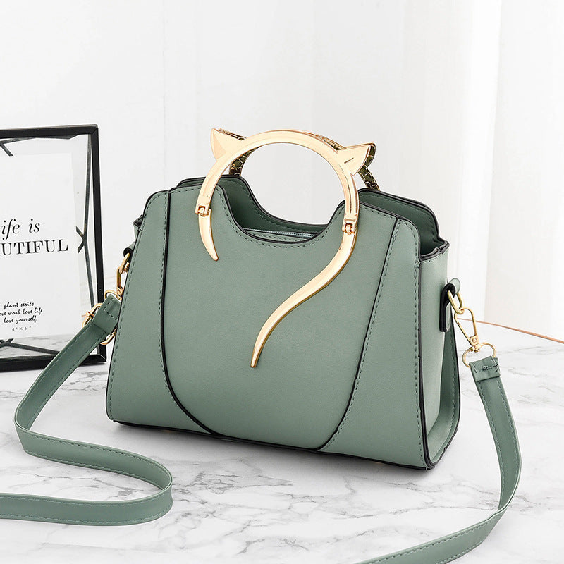 Sac à main rond en cuir PU pour femme, sacoche bandoulière avec fermeture éclair 25x11x19cm