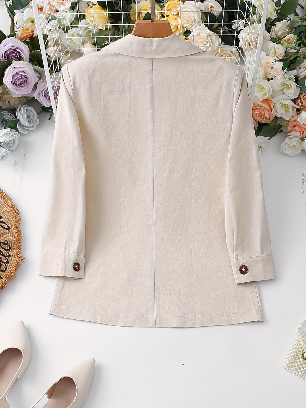 Elegant Light Gray Blazer for Women
