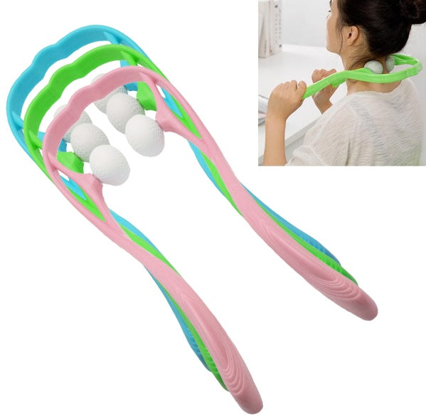 Plastic Neck and Shoulder Pressure Point Massage Roller for Trigger Point Relief