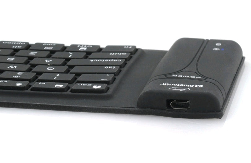 Foldable Waterproof Silicone Wireless Bluetooth Keyboard 108 Keys USB