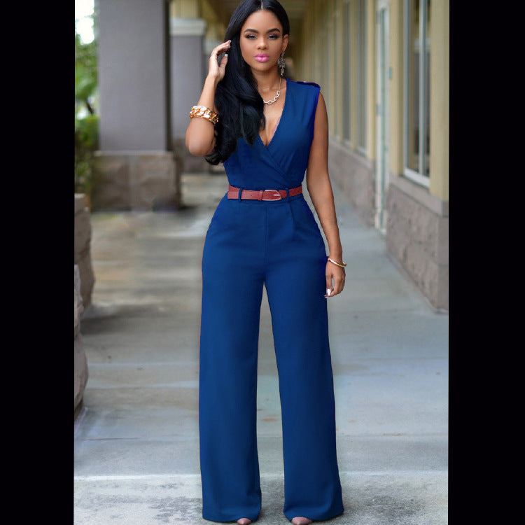 Women’s Fashion Polyester Cotton Jumpsuit Pants