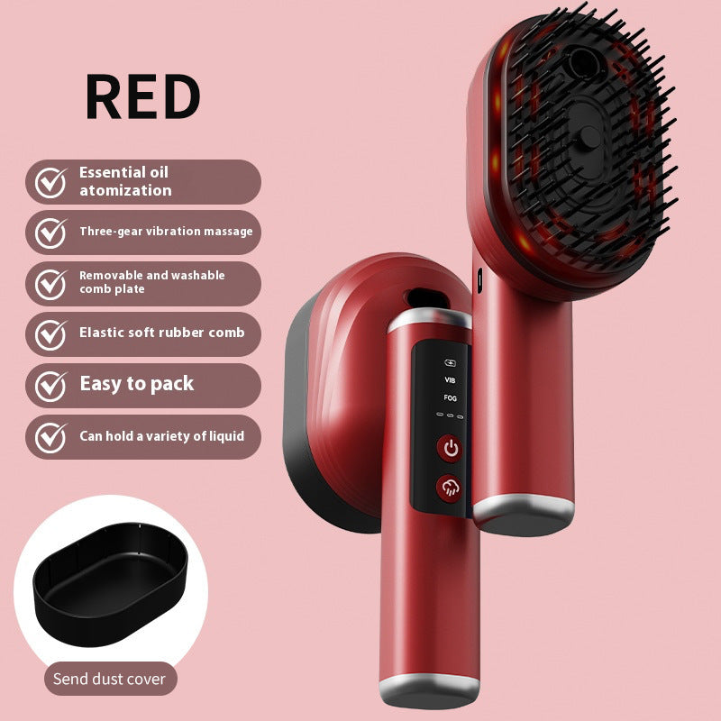 Electric Spray Massage Scalp Comb Vibration Hair Brush Anti-Hair Loss