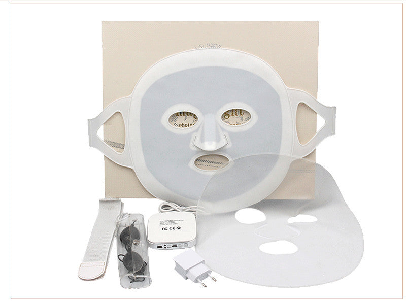 Silicone LED Photon Beauty Mask for Acne Treatment with Red & Blue Light Therapy