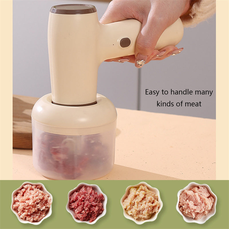 2-in-1 USB Rechargeable Electric Chopper for Garlic, Meat & Vegetables