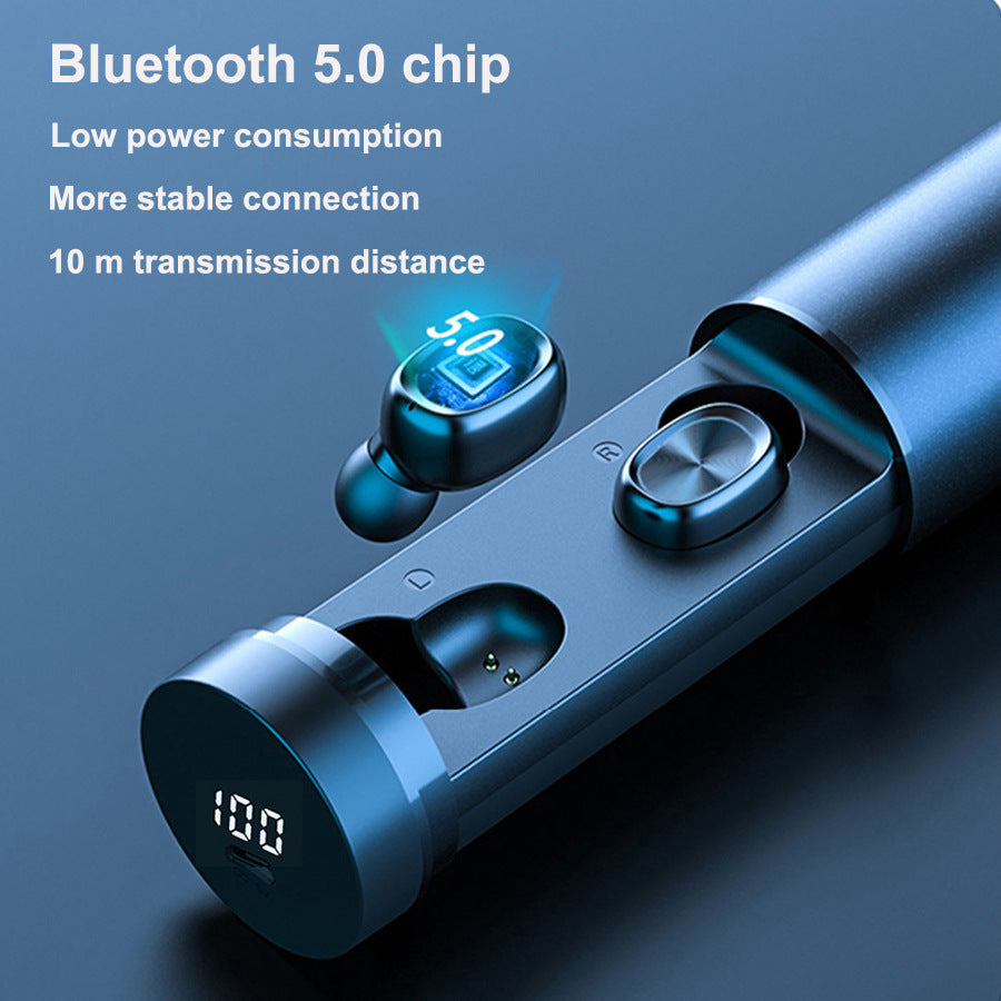 سماعات أذن لاسلكية بلوتوث 5.0 8D HIFI رياضية مع ميكروفون للألعاب والموسيقى