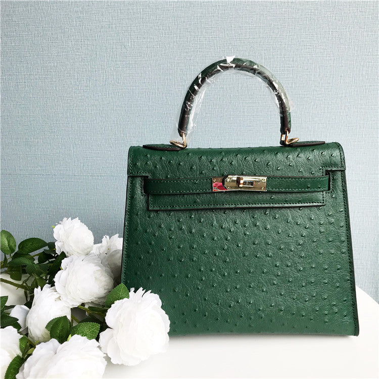 Sac bandoulière en cuir de vachette double couche 25-28cm