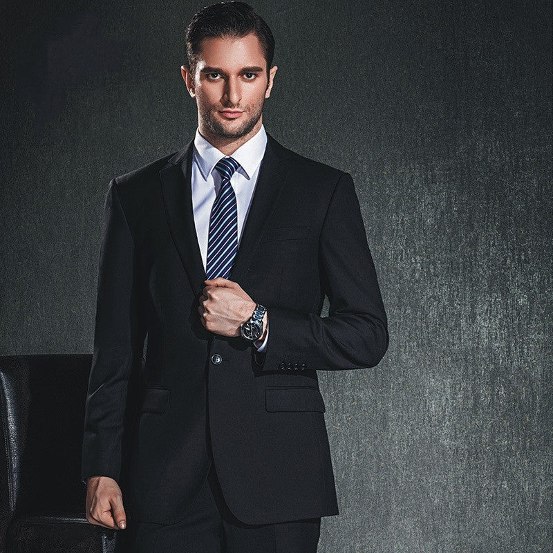 Men's Slim Wool Casual Business Suit - England Style