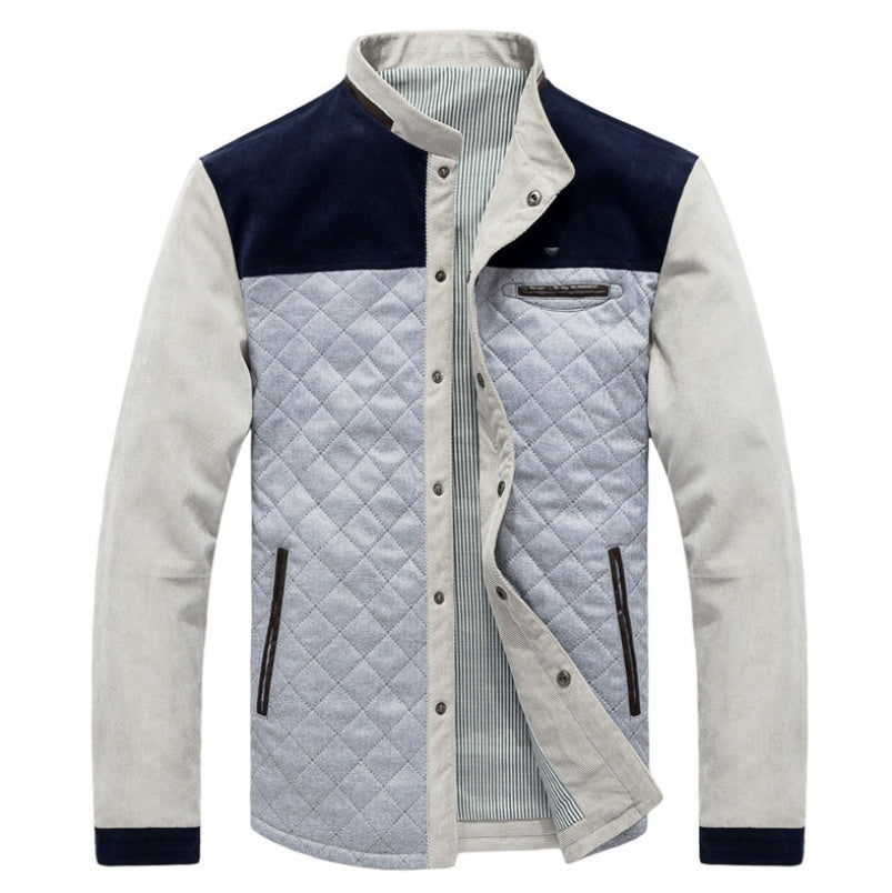 Men's Spring Autumn Casual Slim Fit Patchwork Jackets Coats Tracksuit Sportswear