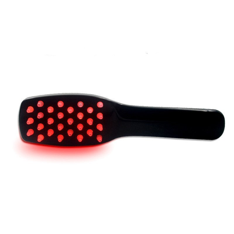Stimulateur de croissance capillaire à lumière rouge et bleue avec USB, massage par vibration, 3 vitesses, blanc, 18x4,5x3cm