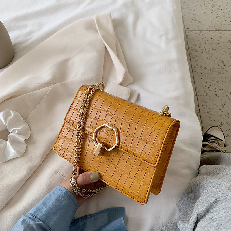 Western Style PU One Shoulder Small Square Messenger Bag