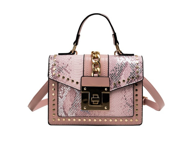 Alligator PU Women Shoulder Bag 21x15x9cm