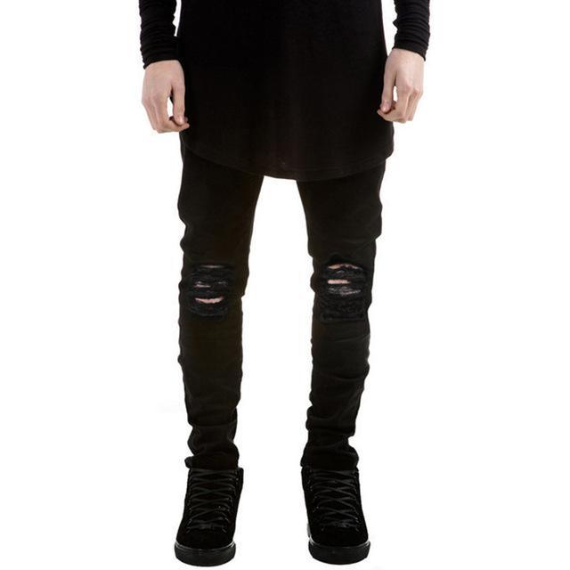 Men's Versatile Comfortable Ruud Jeans in Black & White, Sizes 27-42