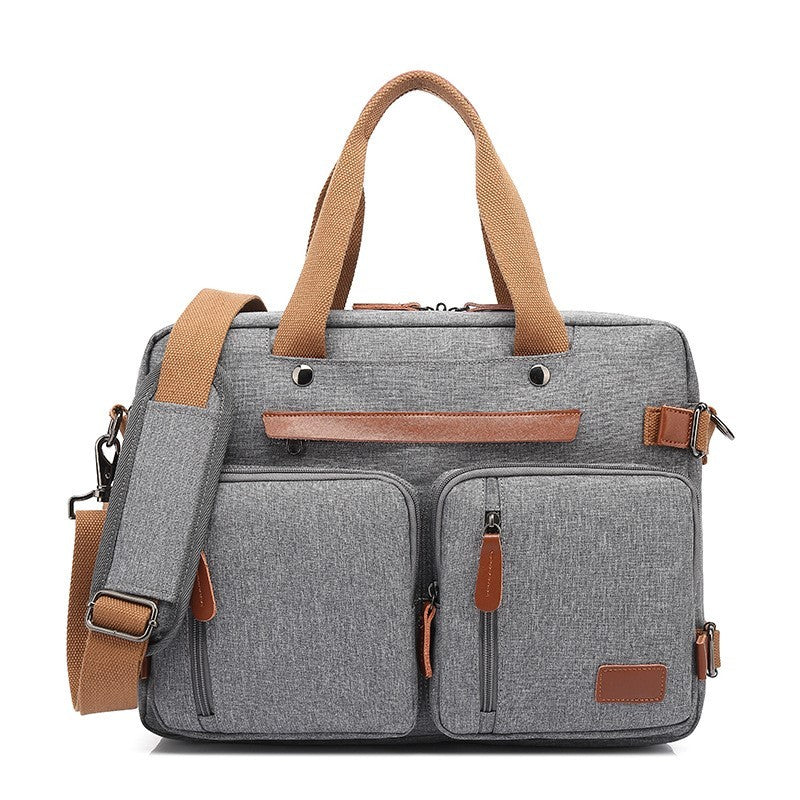 Multifunctional Men's Canvas & Nylon Backpack 15.6" & 17.3"
