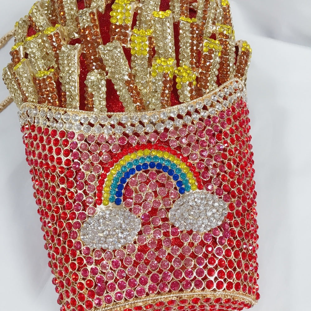 French fries diamond wisp empty metal bag
