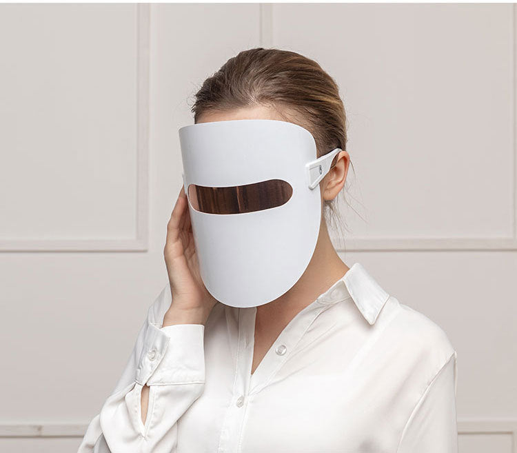 Acne Beauty Mask with Red, Orange & Blue Light Therapy