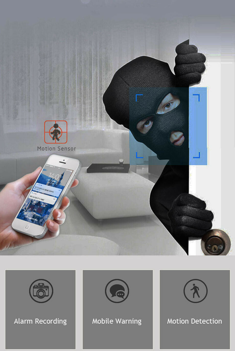 HD 1080P WiFi Wireless CCTV IP Camera with Night Vision & 360° Pan Home Security Monitor