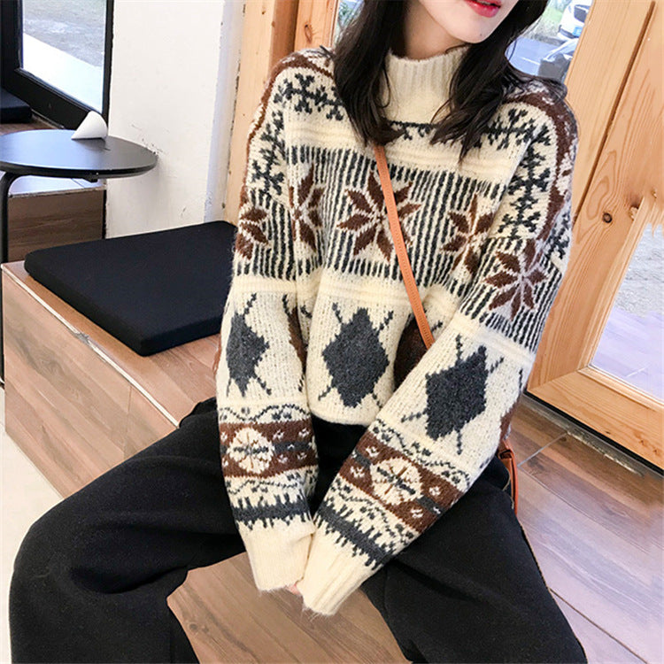 Net Red Polyester Nylon Pullover