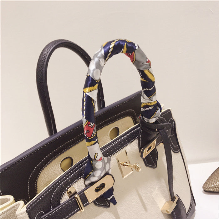 Locked Vintage Platinum PU Shoulder Bag